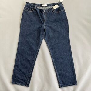 Hollister Low-Rise Loose Fit Straight Leg Dark Denim Jeans NWT Women’s 18L